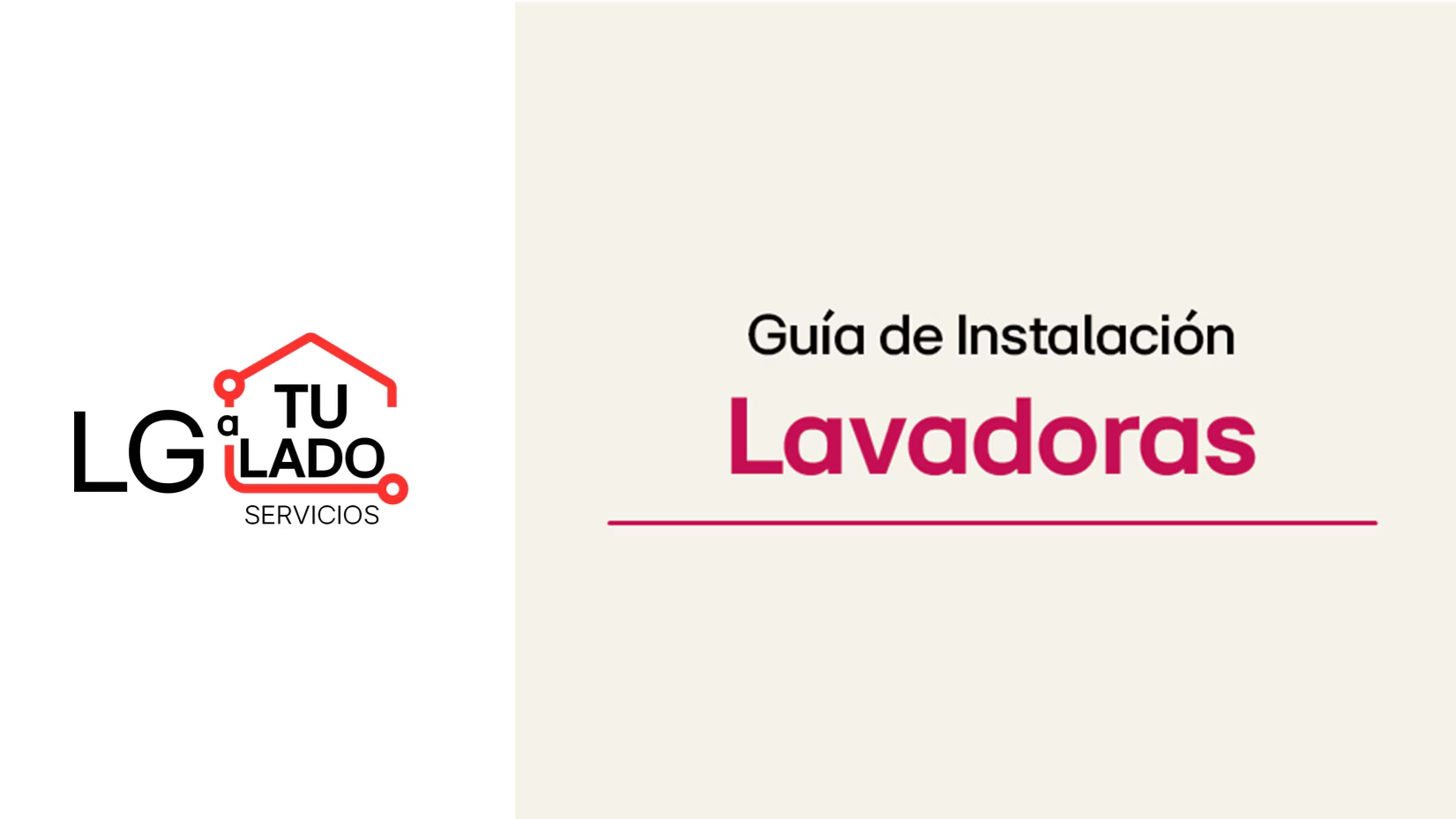 Guía de instalación lavadora Guía de instalación lavadora